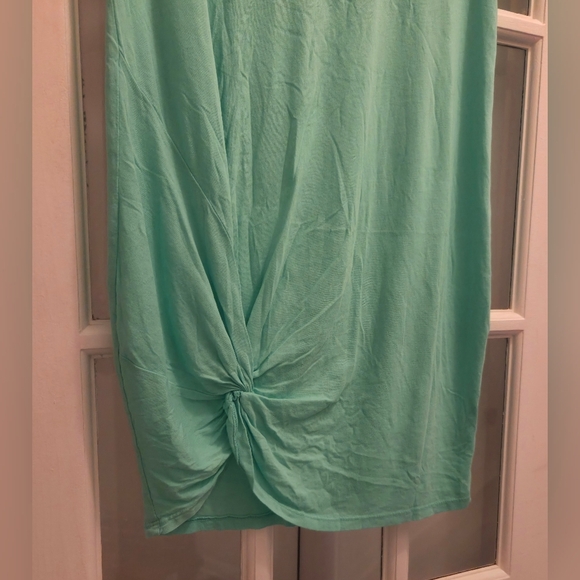 Sundry By Anthropologie Turquoise Short Sleeve Crew Neck Tee Shirt Mini Sundress - Picture 9 of 10